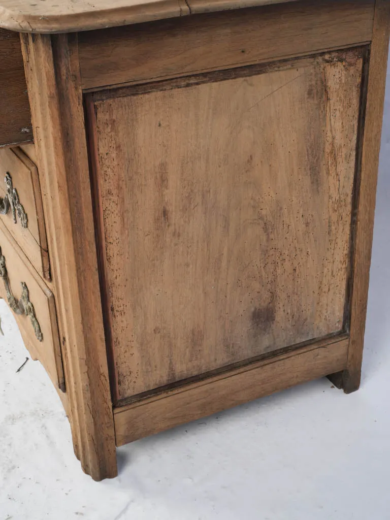 18th-Century French Walnut Commode with Exquisite Bronze Ornaments 30¾"