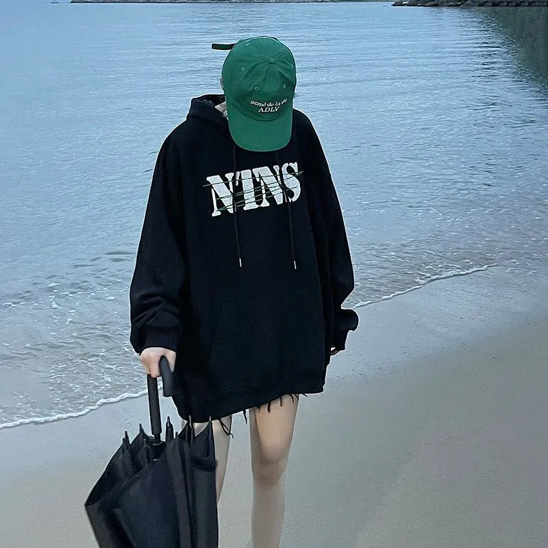 Anti-Pilling Plus Velvet Print Faux Cotton Stripe Double Layer Sweatshirt