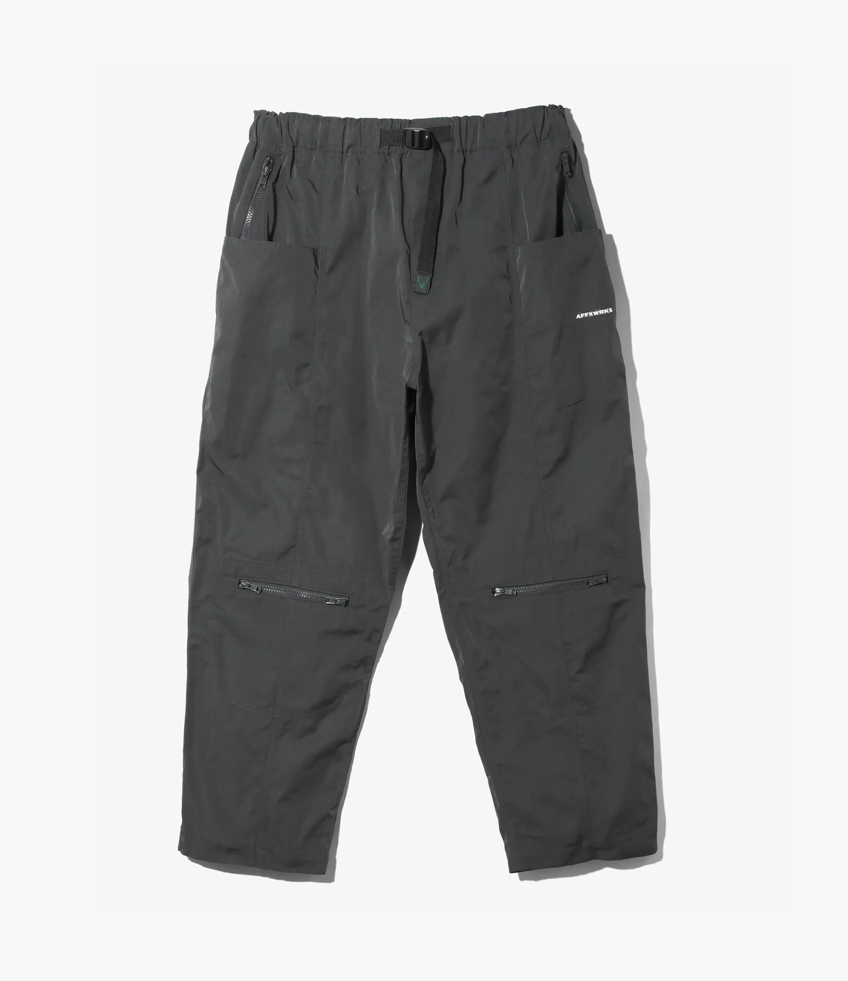 Belted Centre Seam Pant – Charcoal Gabardine