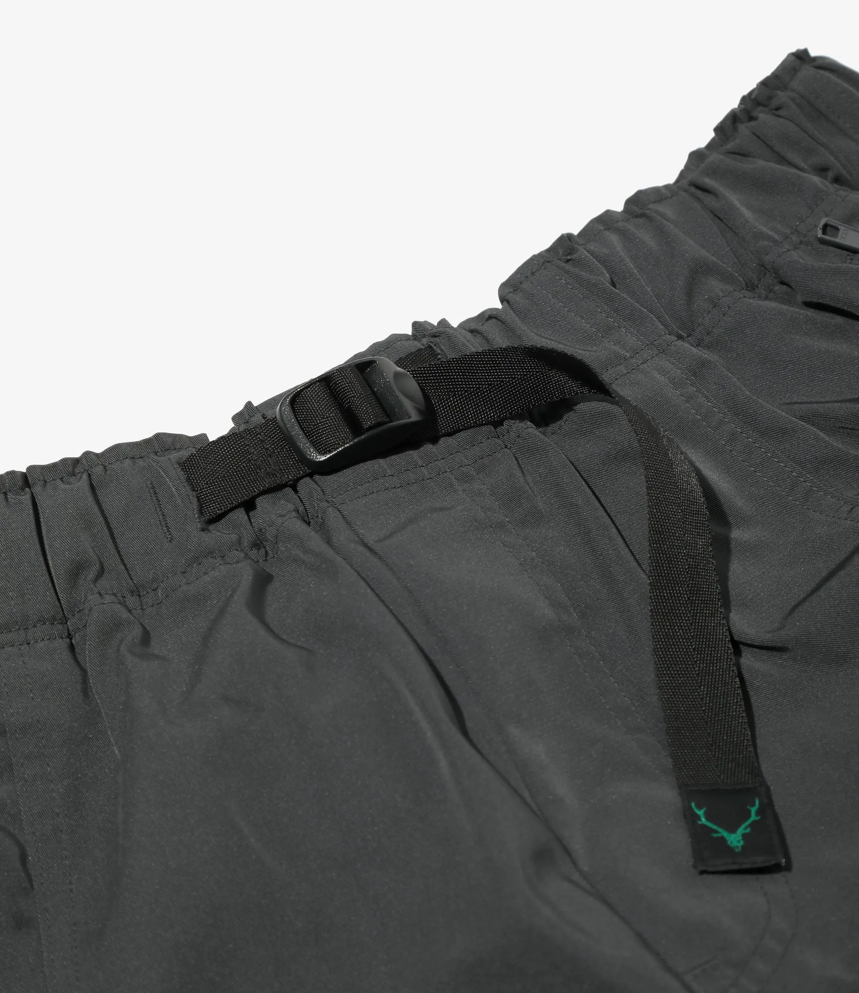 Belted Centre Seam Pant – Charcoal Gabardine