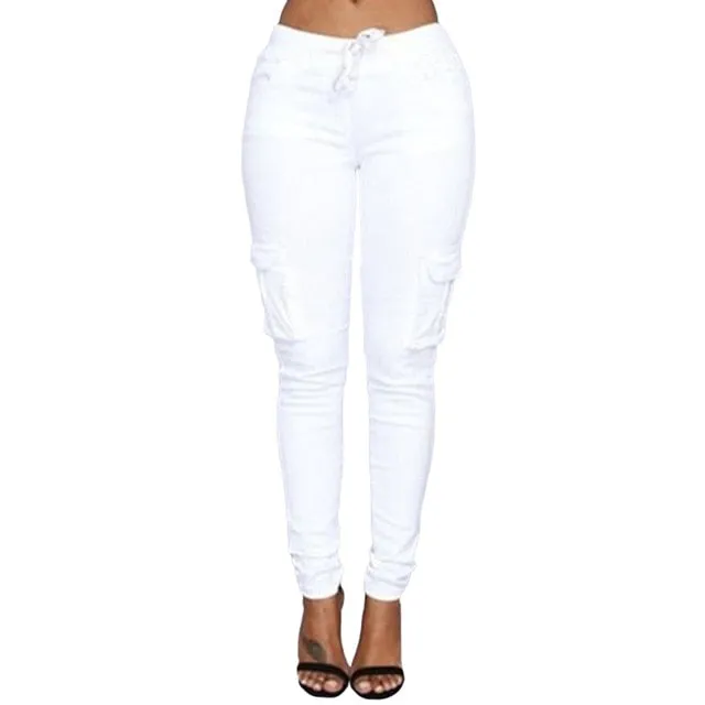 Cargo Pockets Drawstring  Pants