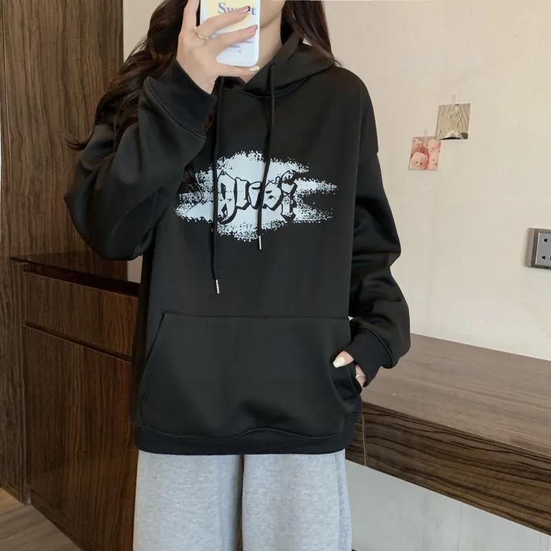 Chic Plus Velvet Thickened Hooded Composite Camel Velvet Silver Fox Hoodie
