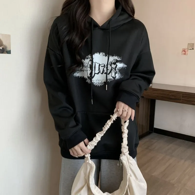 Chic Plus Velvet Thickened Hooded Composite Camel Velvet Silver Fox Hoodie