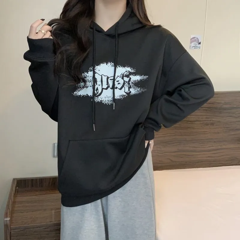 Chic Plus Velvet Thickened Hooded Composite Camel Velvet Silver Fox Hoodie