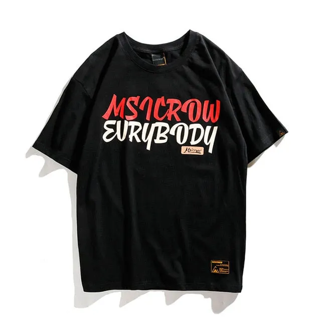 DJ Skull Printed Hip Hop Streetwear Loose Tees