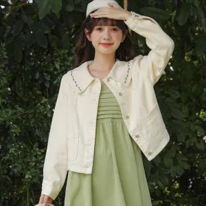 Embroidery Washed Denim Jacket