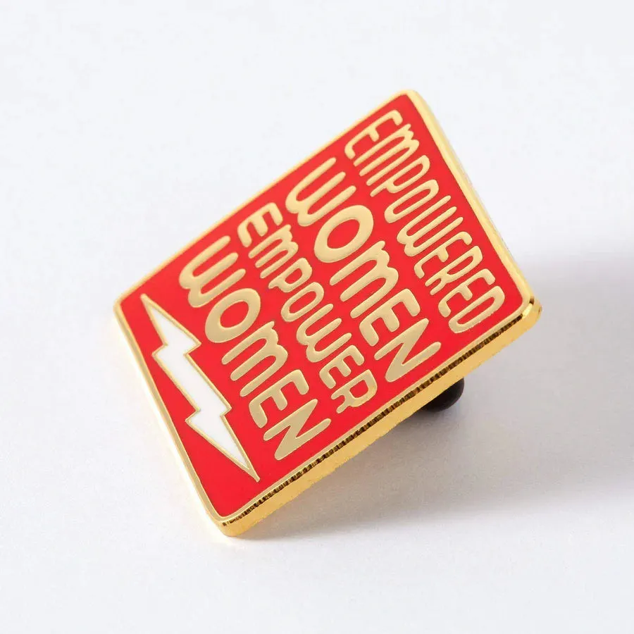 Empowered Women Red Enamel Pin Badge