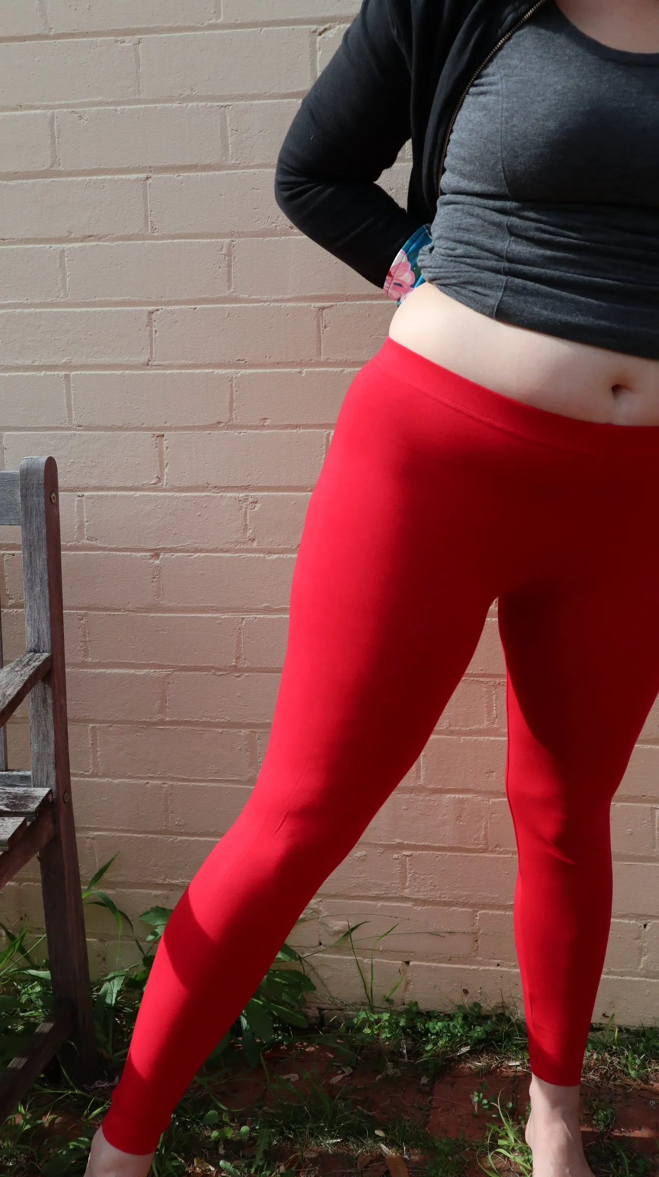 Fair Trade Organic Cotton Leggings Red