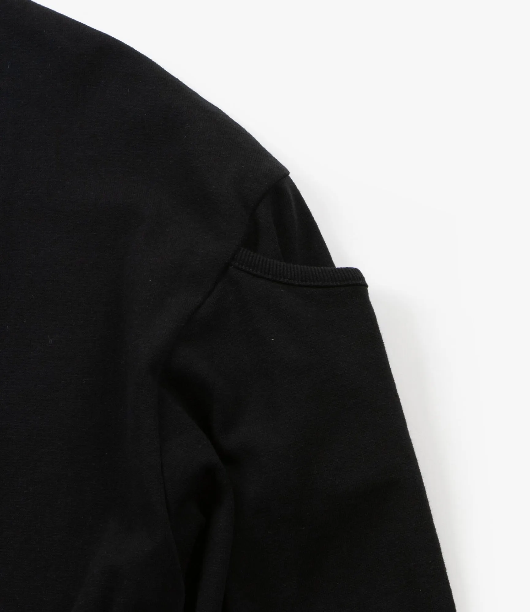 Fisherman Boat Neck Shirt - Bib Neck - Black
