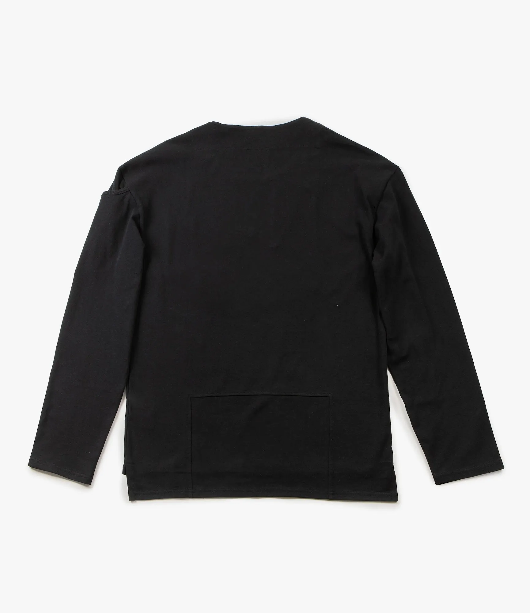 Fisherman Boat Neck Shirt - Bib Neck - Black