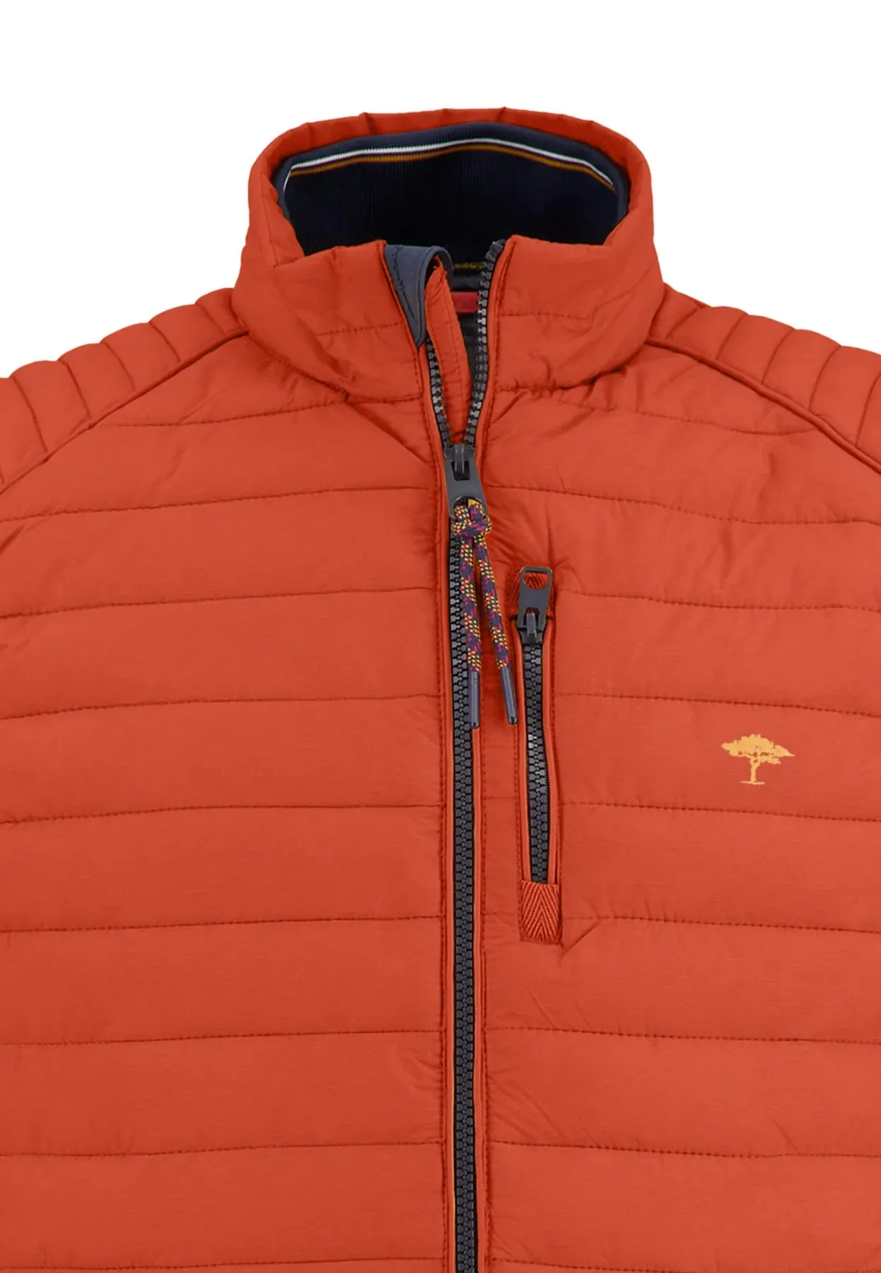 FYNCH HATTON Quilted Gilet in Pumpkin