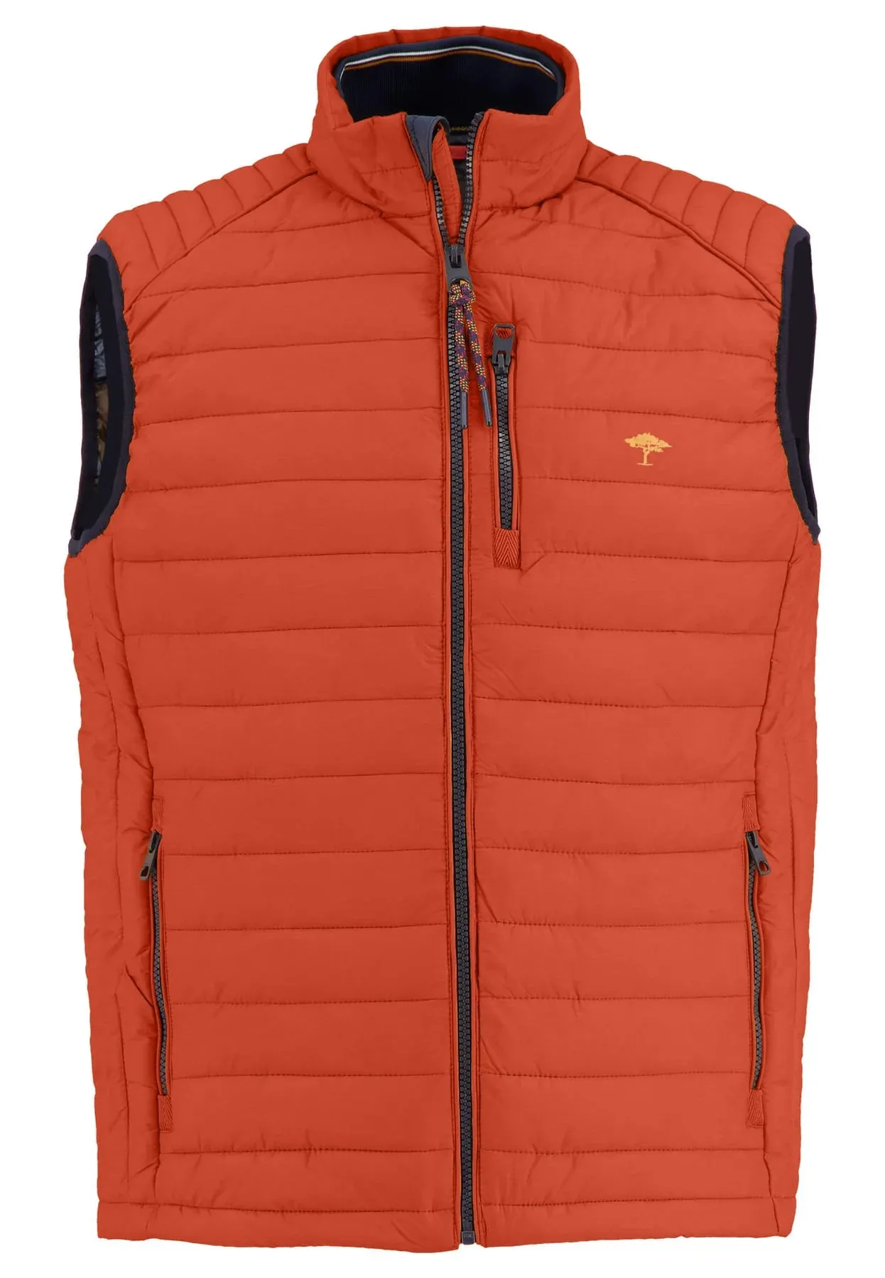 FYNCH HATTON Quilted Gilet in Pumpkin