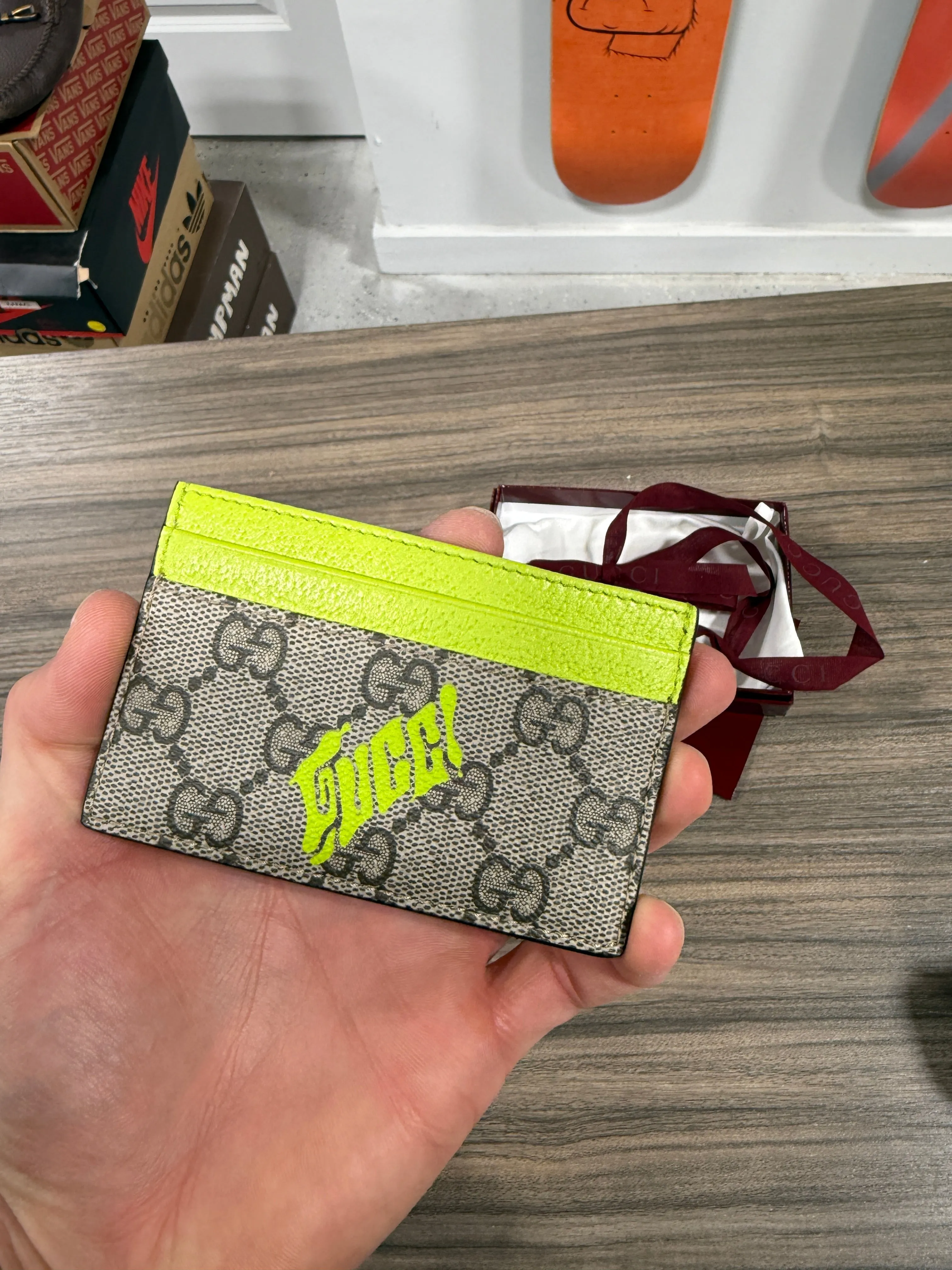 Gucci BI-COLOR GG MONOGRAM CARD CASE