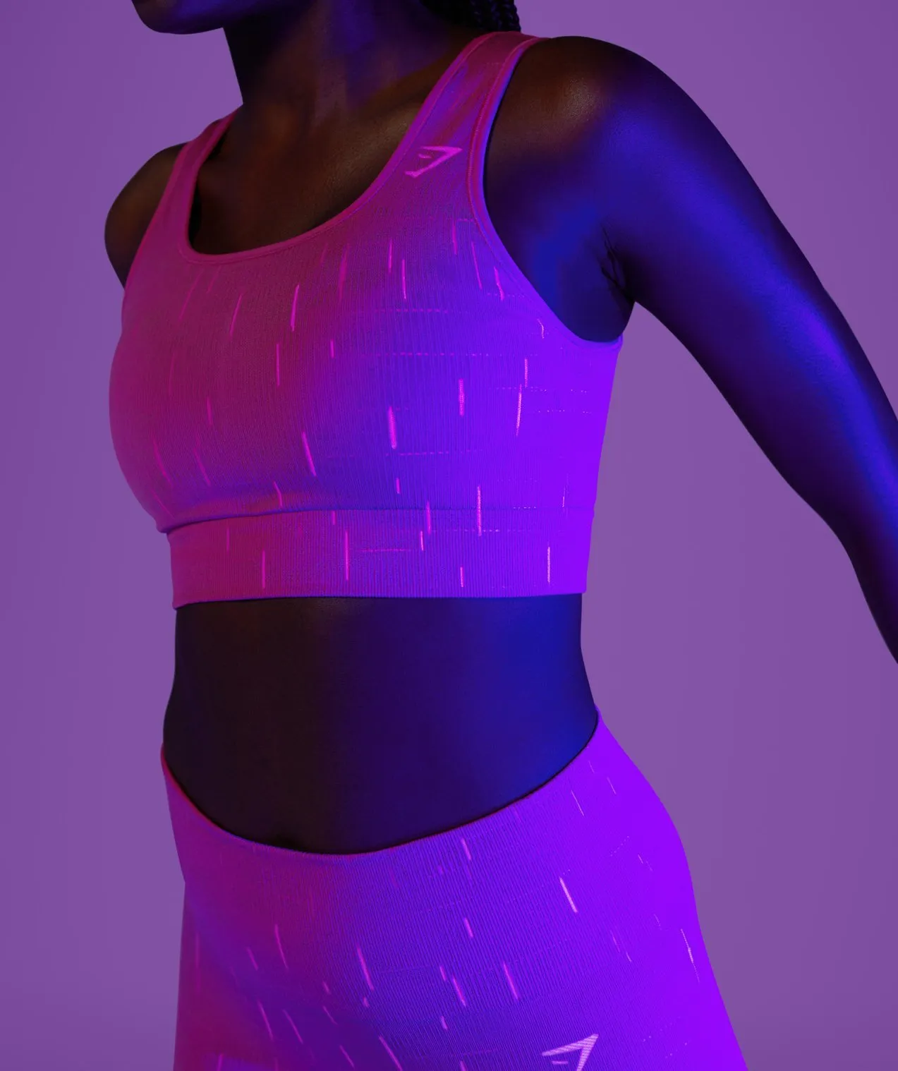 Gymshark Illumination Seamless Sports Bra - Pink/Pink