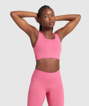 Gymshark Illumination Seamless Sports Bra - Pink/Pink