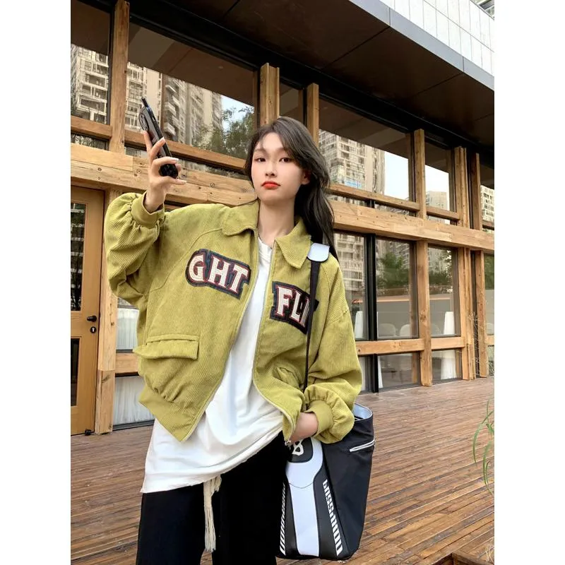Harajuku Style Retro Corduroy Jacket