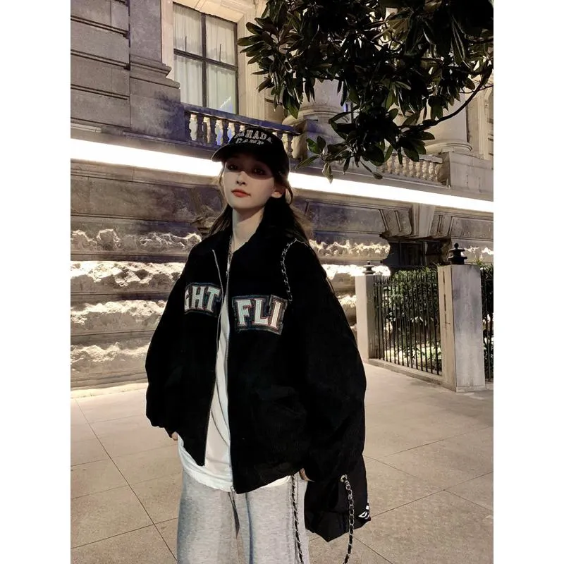 Harajuku Style Retro Corduroy Jacket