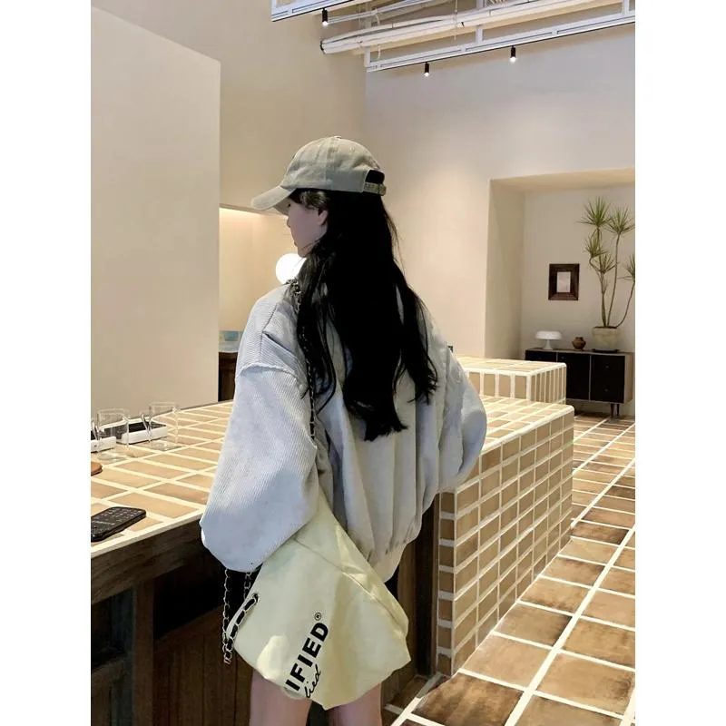 Harajuku Style Retro Corduroy Jacket