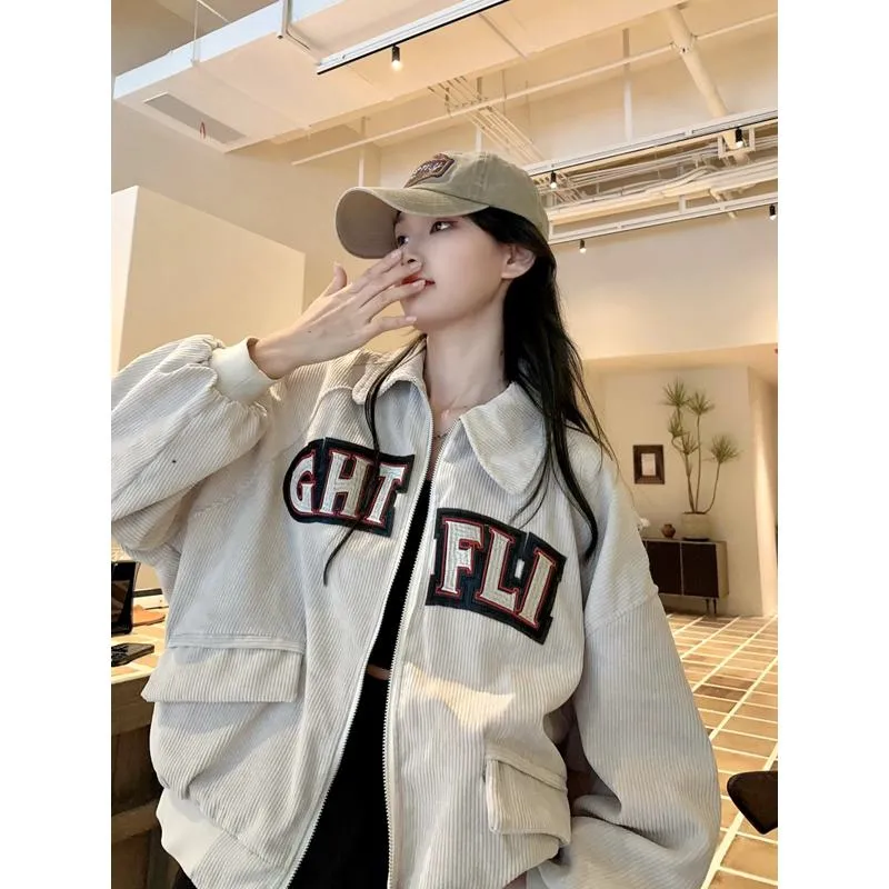 Harajuku Style Retro Corduroy Jacket