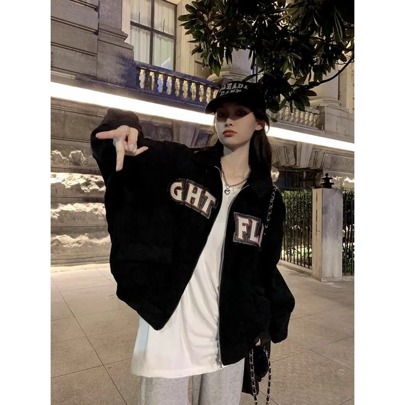 Harajuku Style Retro Corduroy Jacket