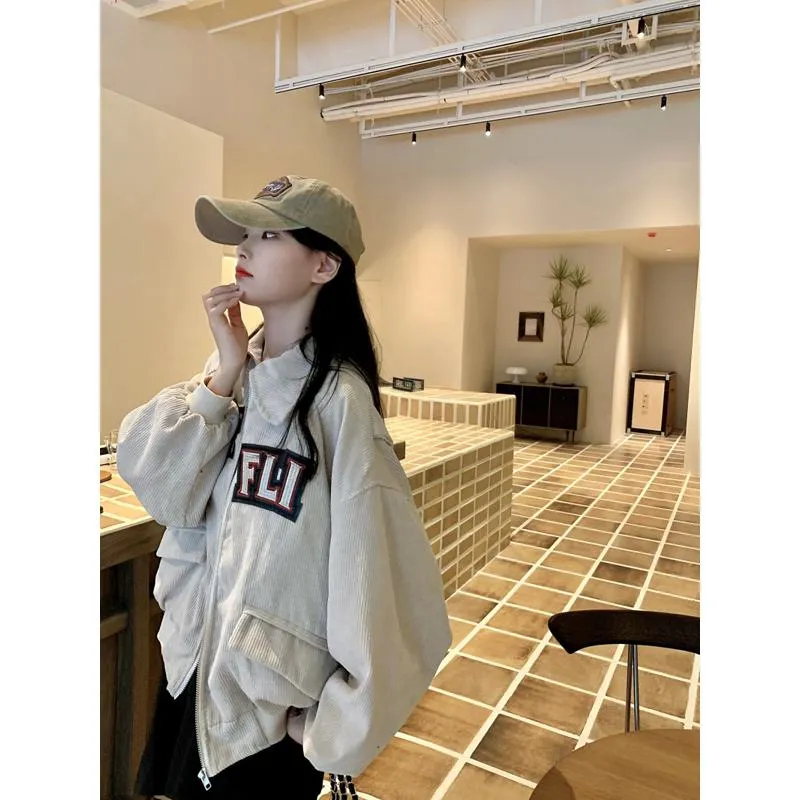 Harajuku Style Retro Corduroy Jacket