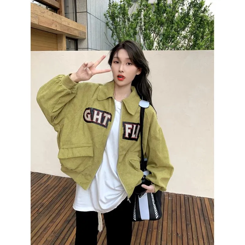 Harajuku Style Retro Corduroy Jacket
