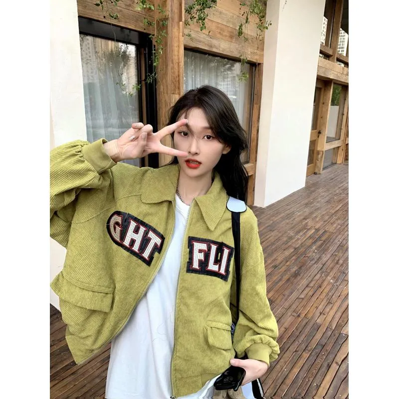 Harajuku Style Retro Corduroy Jacket