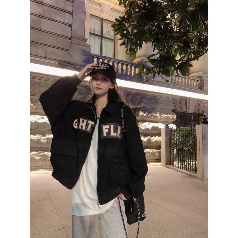 Harajuku Style Retro Corduroy Jacket