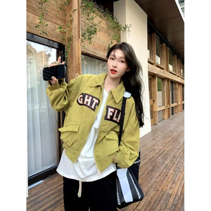 Harajuku Style Retro Corduroy Jacket