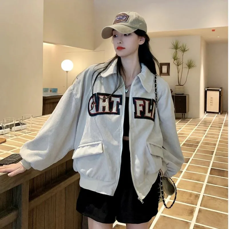 Harajuku Style Retro Corduroy Jacket