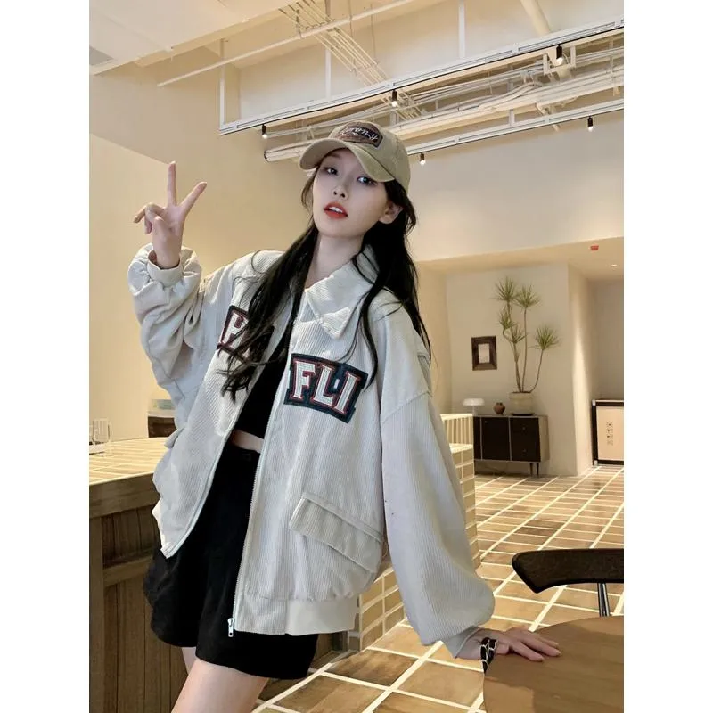 Harajuku Style Retro Corduroy Jacket