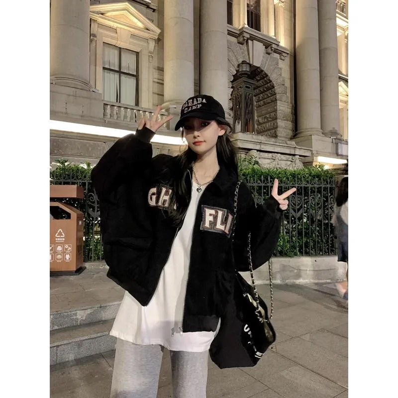 Harajuku Style Retro Corduroy Jacket