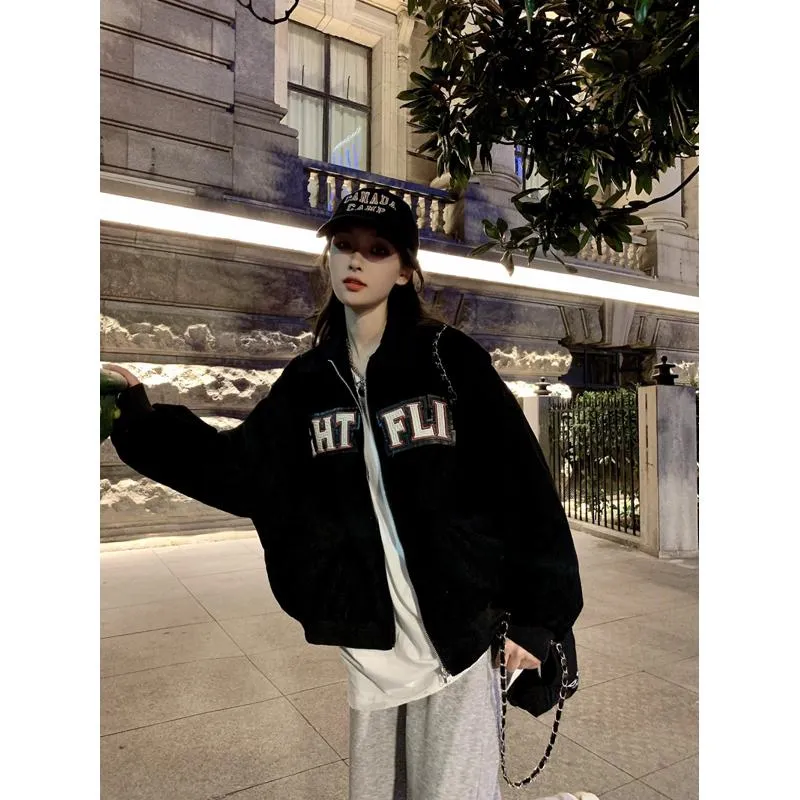 Harajuku Style Retro Corduroy Jacket