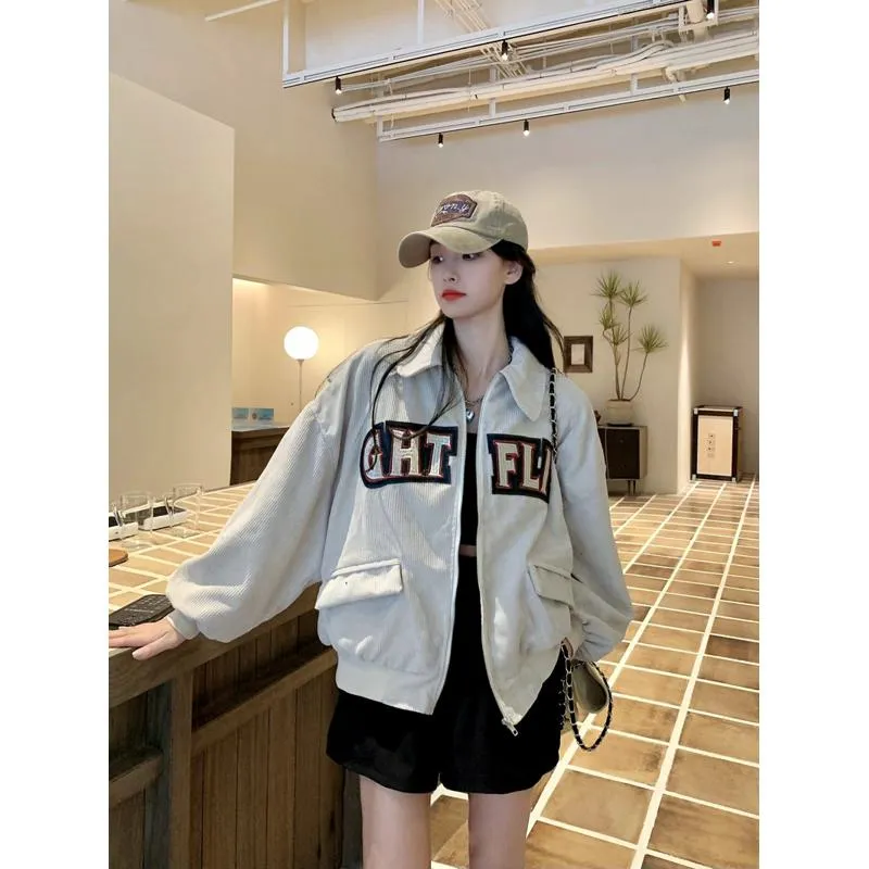 Harajuku Style Retro Corduroy Jacket