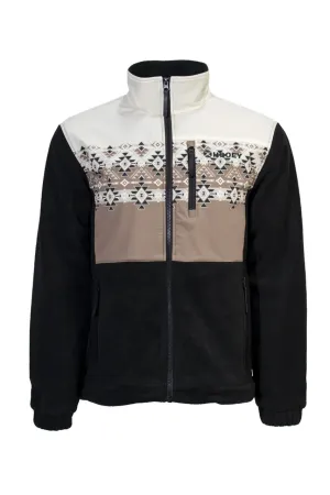 Hooey Black/Tan/White Aztec Tech Fleece Jacket for Men