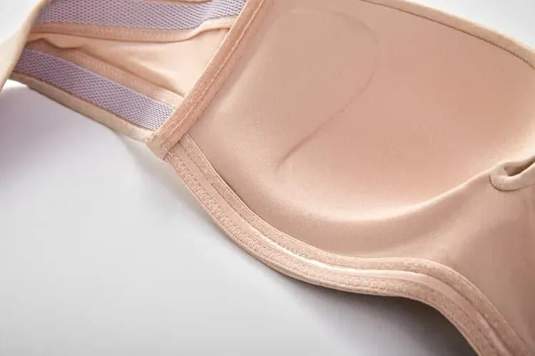 Invisible Strapless Bra with Plunge, Padded, and Push-Up Features
