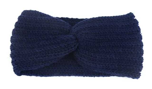 Knit Headband Knot Cross