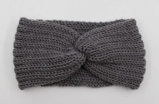 Knit Headband Knot Cross