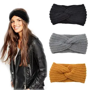 Knit Headband Knot Cross