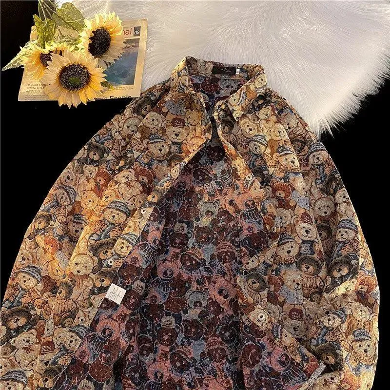 Loose Fit Vacation Style Retro Shirt Jacket