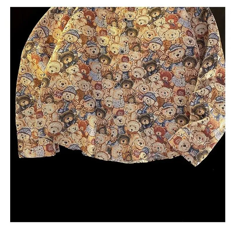 Loose Fit Vacation Style Retro Shirt Jacket