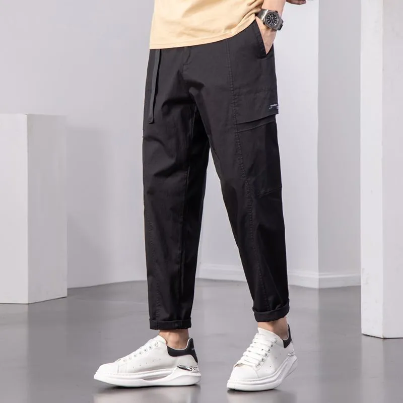 Loose-Fit Washed Workwear Versatile Pants