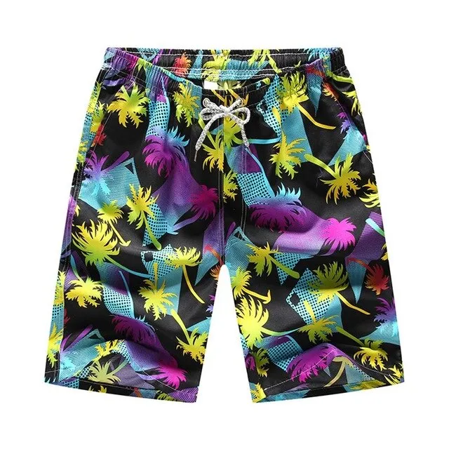 Men Swim Trunks Printed Beach Shorts
