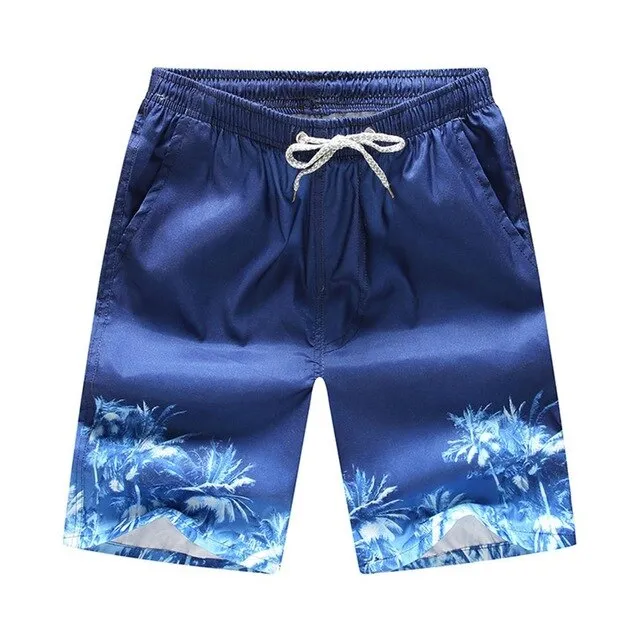 Men Swim Trunks Printed Beach Shorts