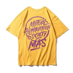Mutual Admiration Printed Hip Hop Streetwear Loose Tees