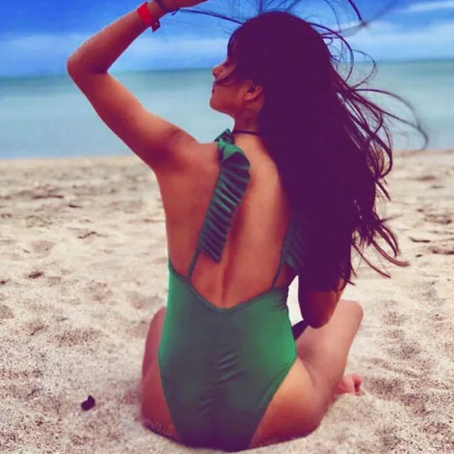 New Ruffle One Piece Swimsuit Ruffle