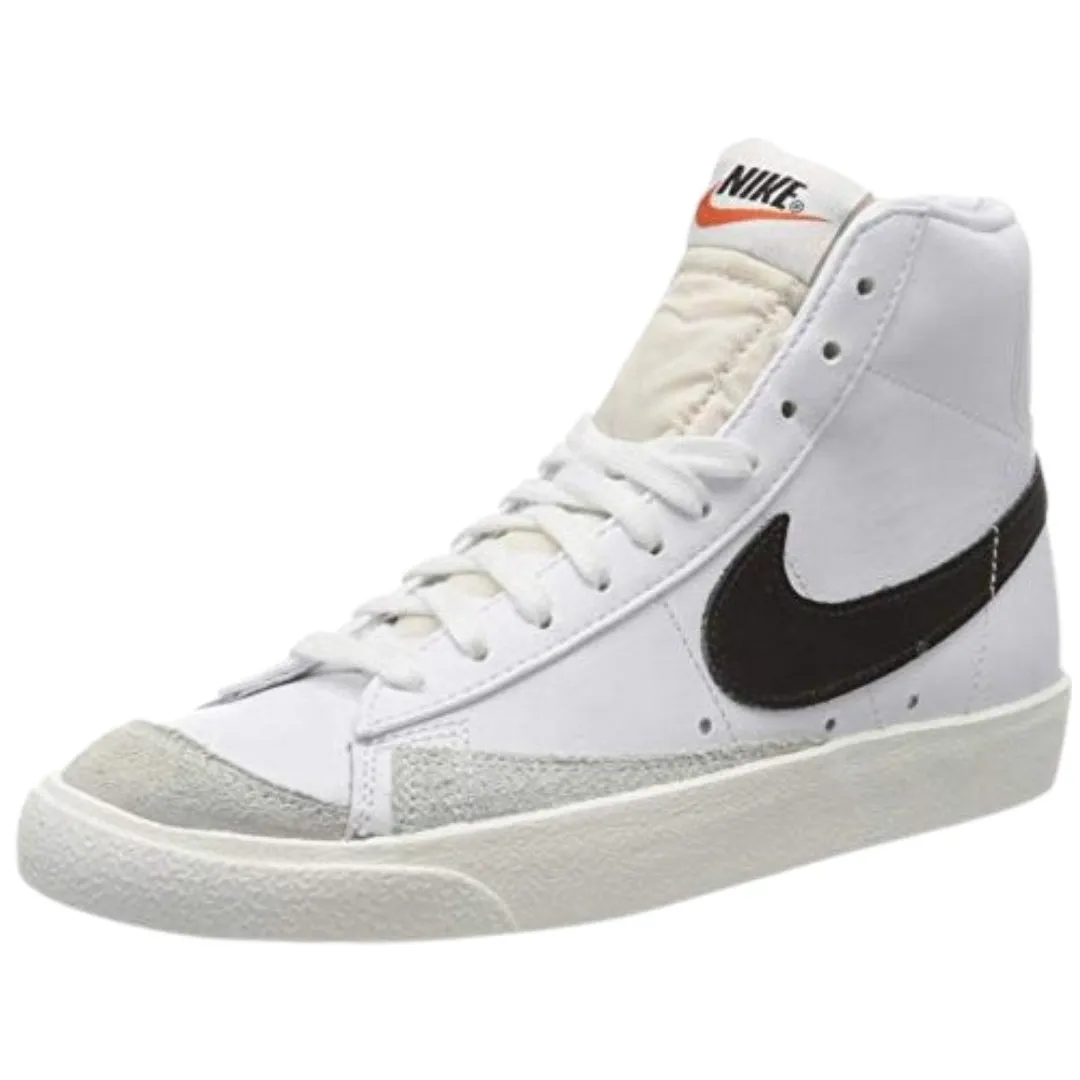 Nike Blazer Mid 77 Vintage Black Logo White Sneakers