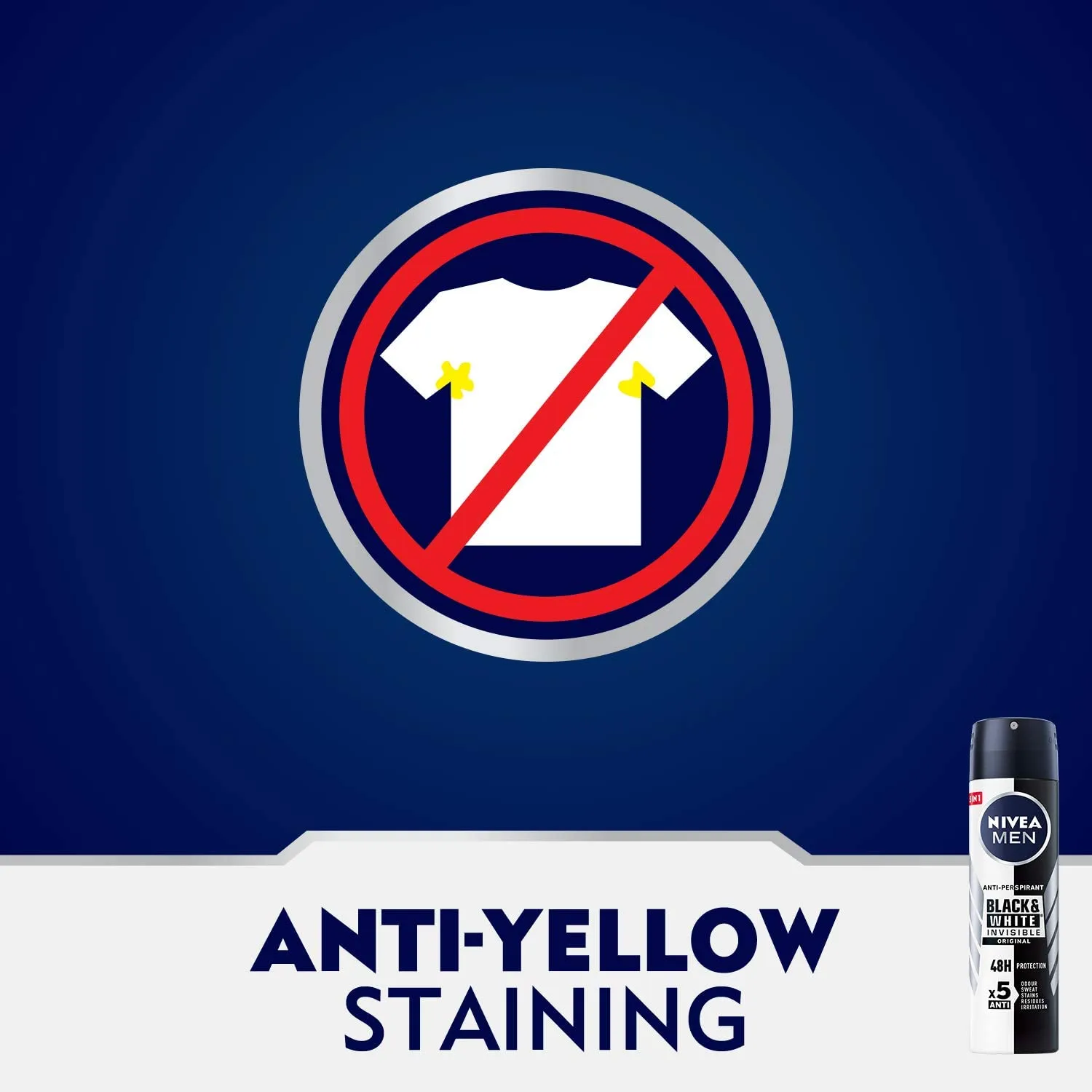 Nivea Men Black and White Invisible Original Antiperspirant for Men Spray