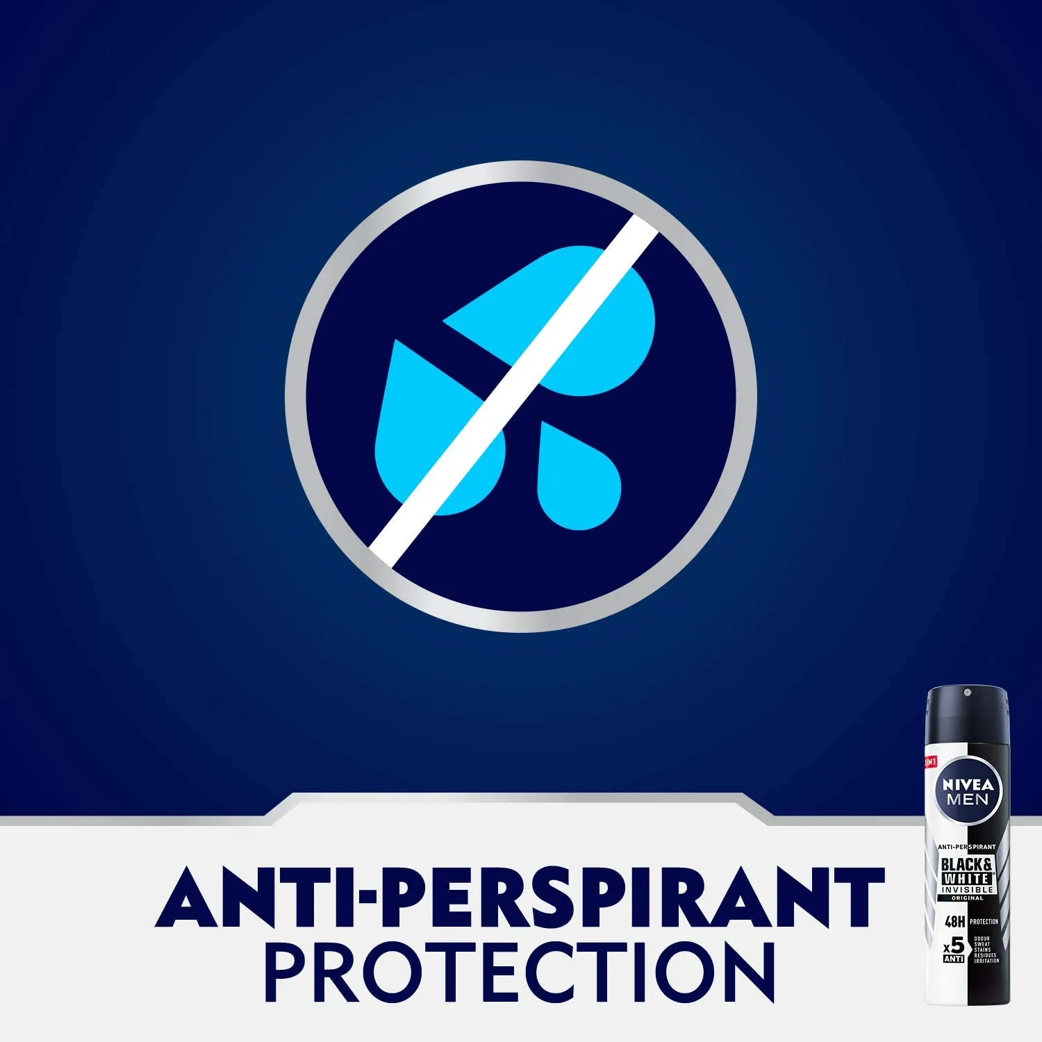 Nivea Men Black and White Invisible Original Antiperspirant for Men Spray