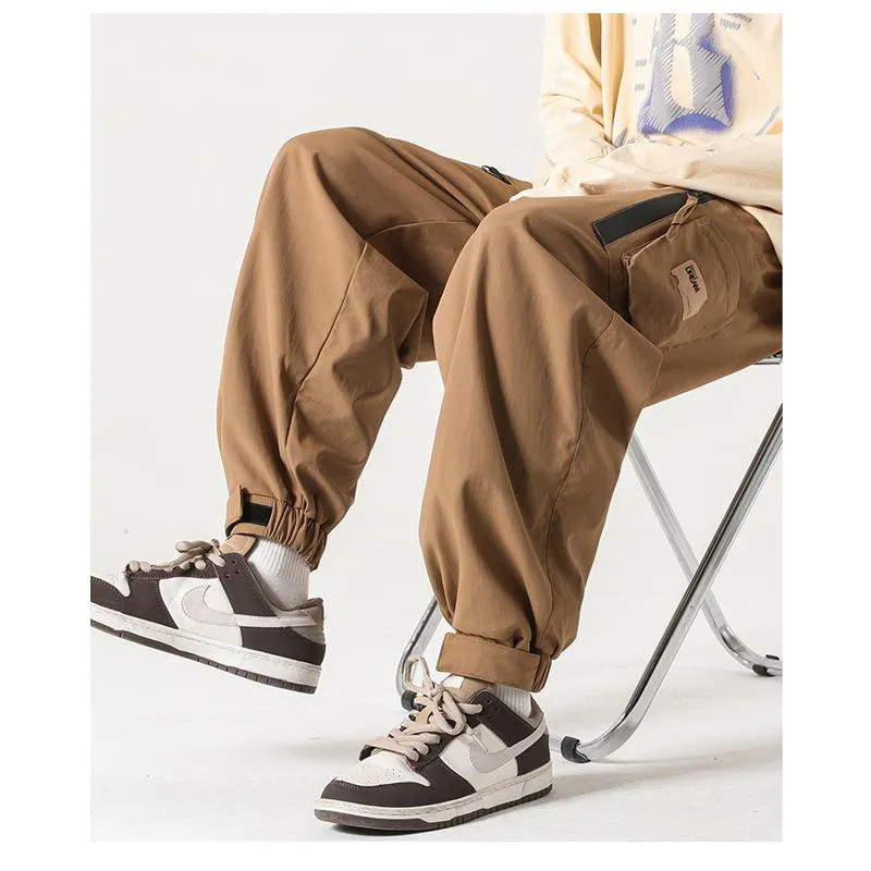 Pocket Tapered Elasticity Zipper Magic Pants
